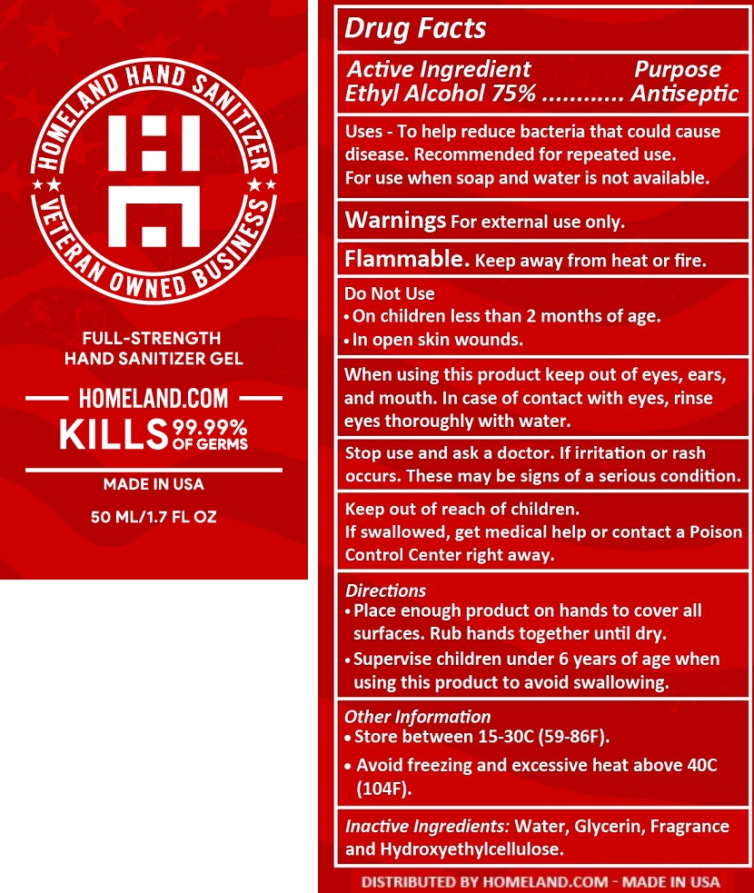 Pill image for homeland full-strength hand sanitizer gel
