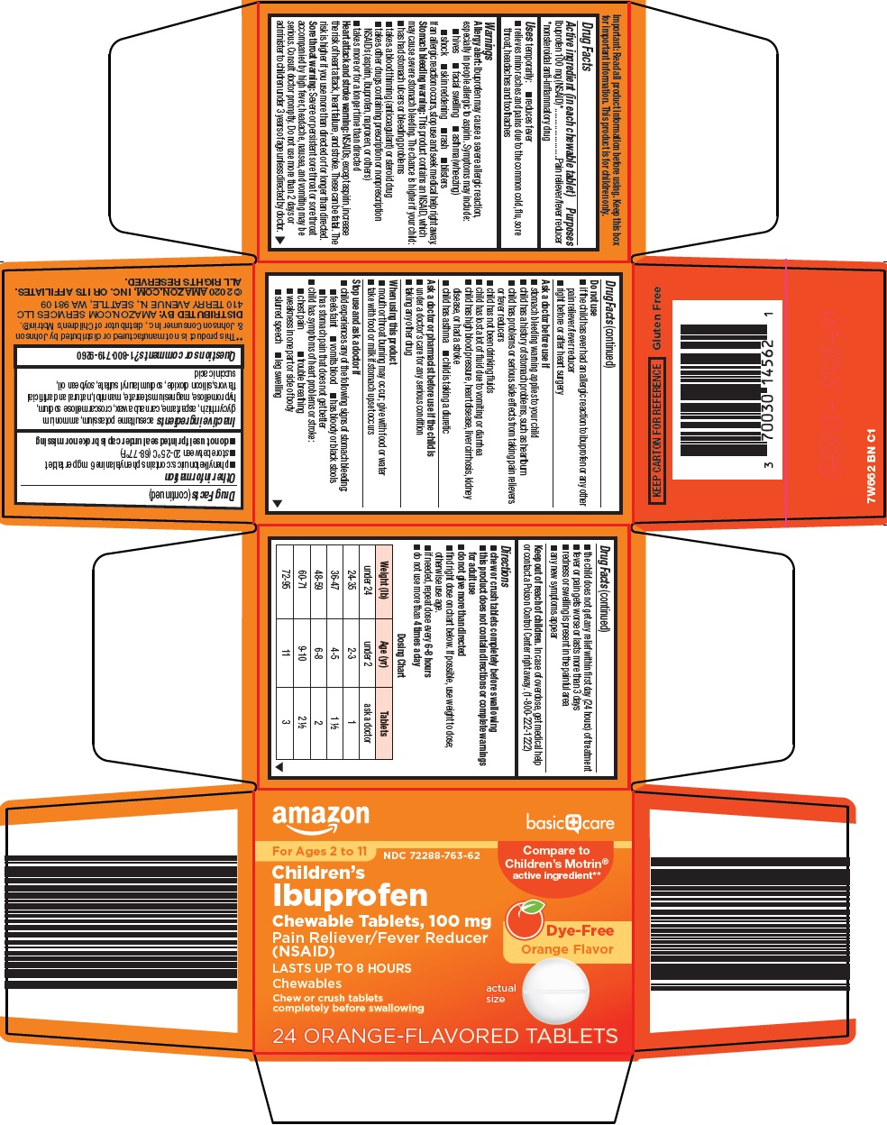 Pill image for Amazon Children’s Ibuprofen Drug Facts