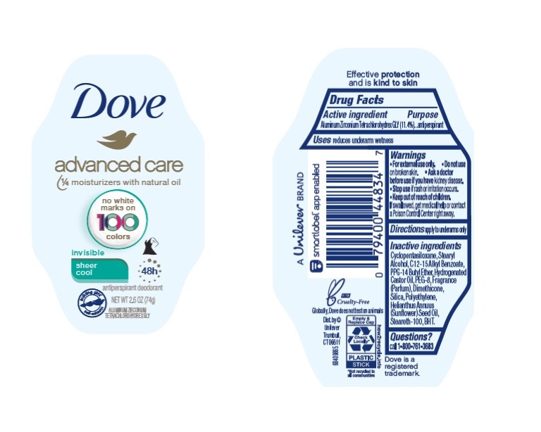 Pill image for Dove Advanced Care Invisible Sheer Cool 48h Antiperspirant Deodorant