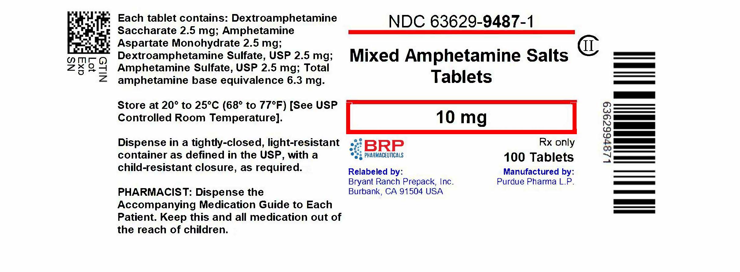 Pill image for Dextroamphetamine Saccharate, Amphetamine Aspartate, Dextroamphetamine Sulfate, And Amphetamine Sulfate Tablets, Cii