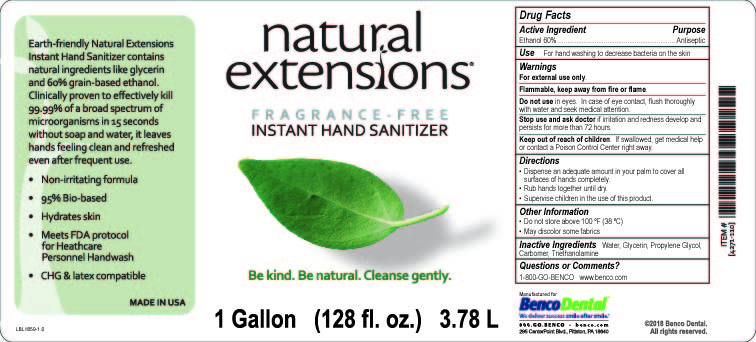 Pill image for Natural Extensions Fragrance-free Instant Hand Sanitizer