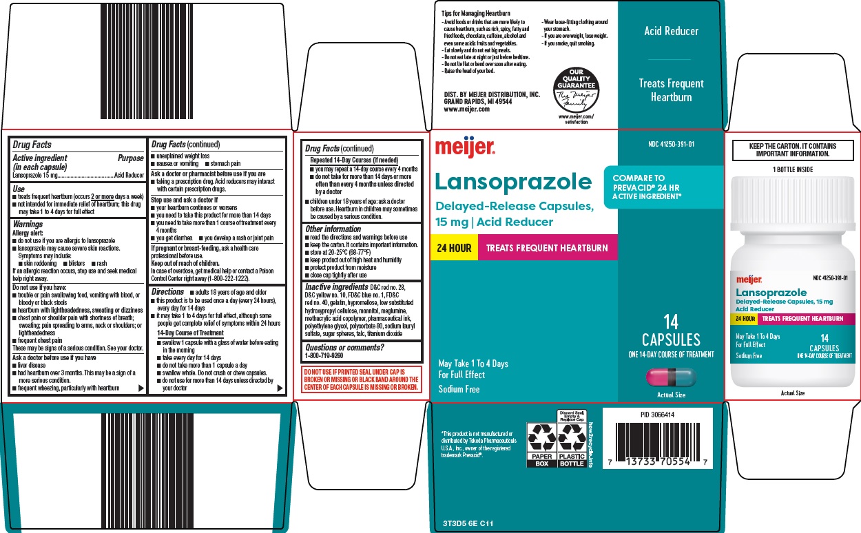Pill image for Meijer Distribution, Inc. Lansoprazole Drug Facts