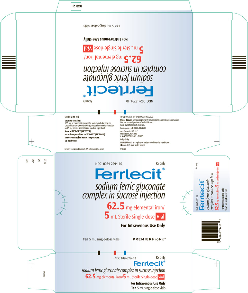 Pill image for these highlights do not include all the information needed to use ferrlecit®