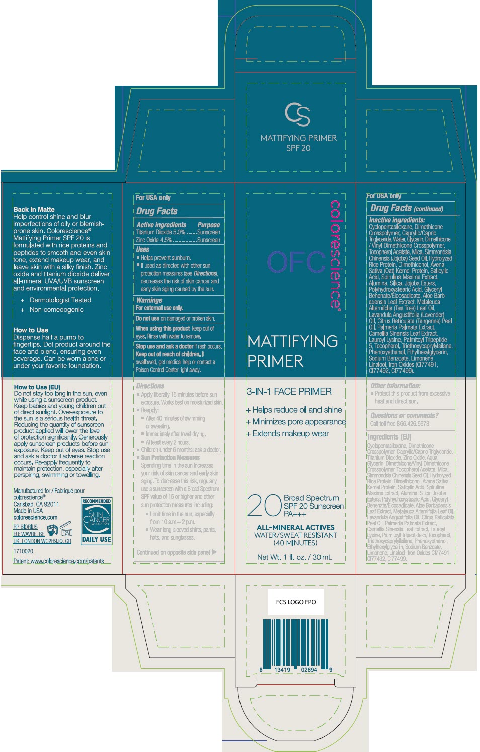 Pill image for mattifying primer spf 20