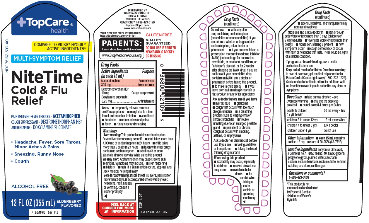 Pill image for Topco Associates Llc. Nitetime Cold & Flu Relief Drug Facts