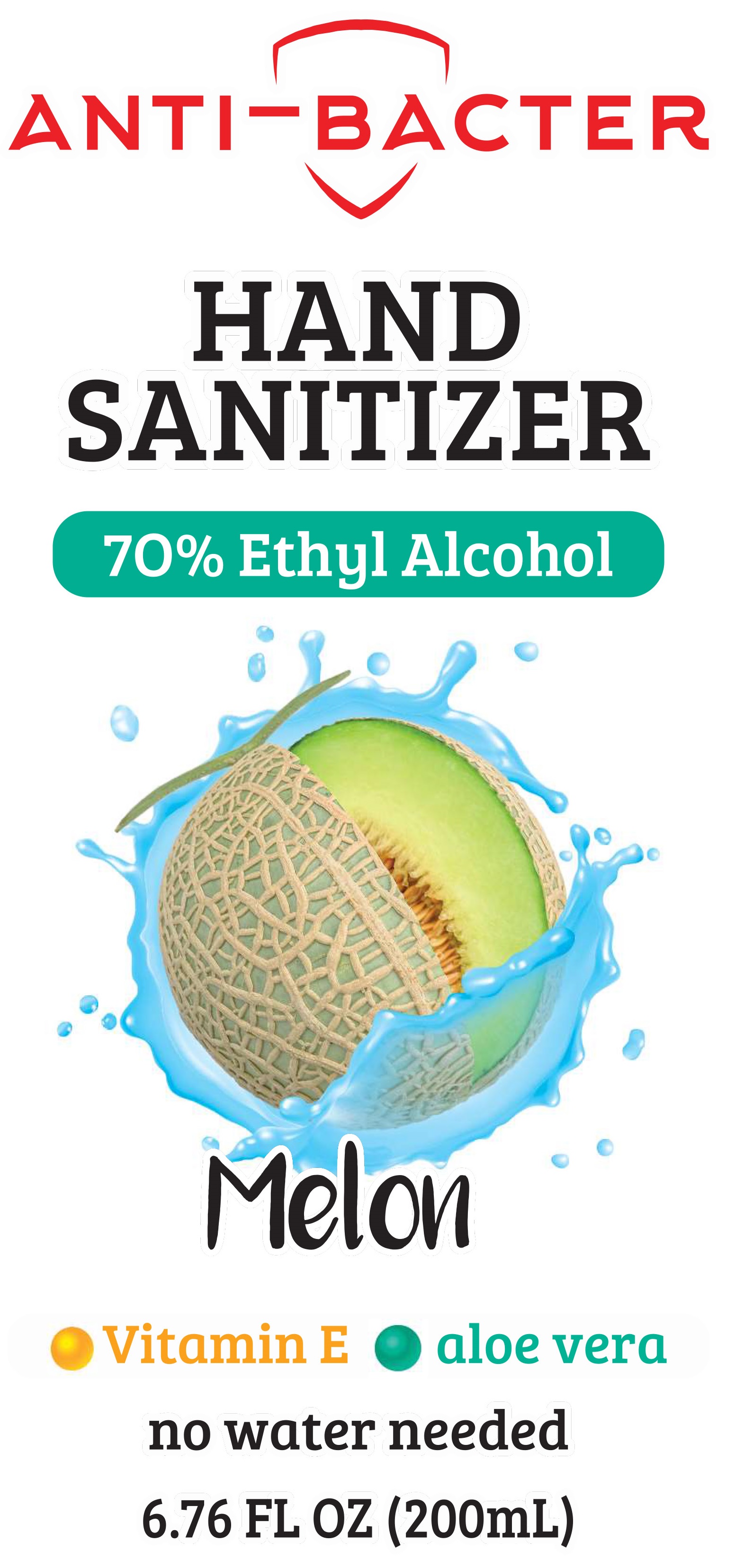 Pill image for Anti-bacter Hand Sanitizer 70% Ethyl Alcohol Melon