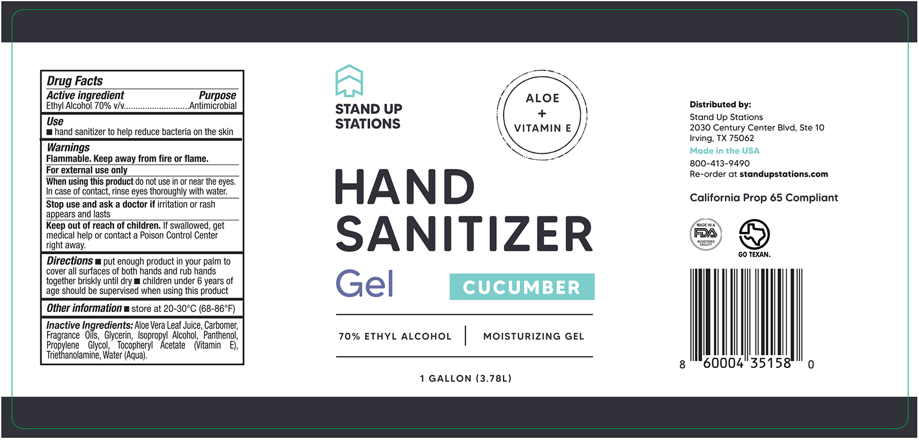 Pill image for Stand Up Stations Hand Sanitizer Gel Gallon Jug