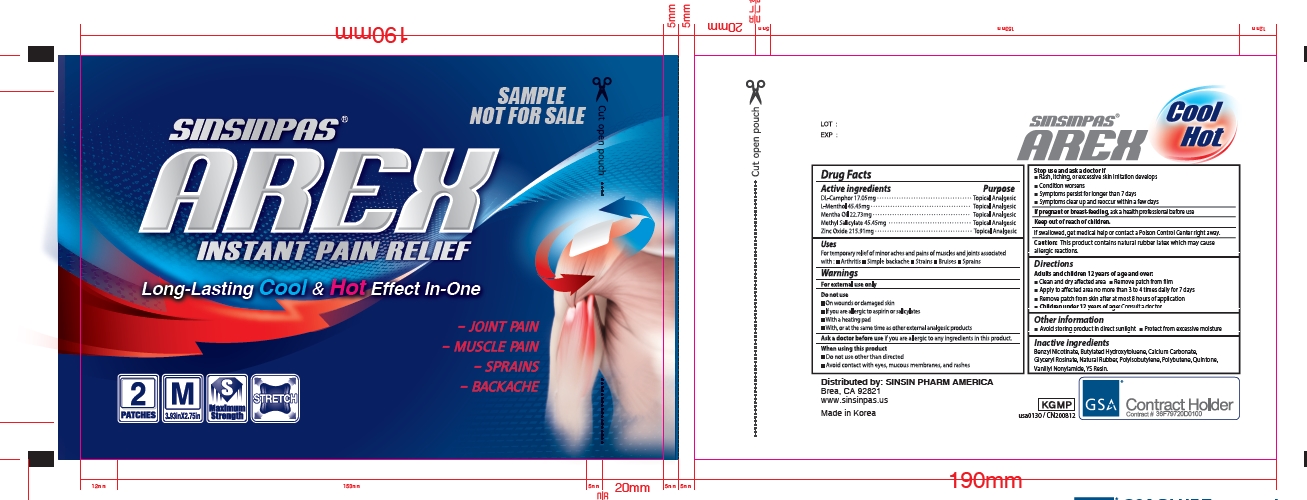 Pill image for Sinsinpas Arex Instant Pain Relief (not For Sale)