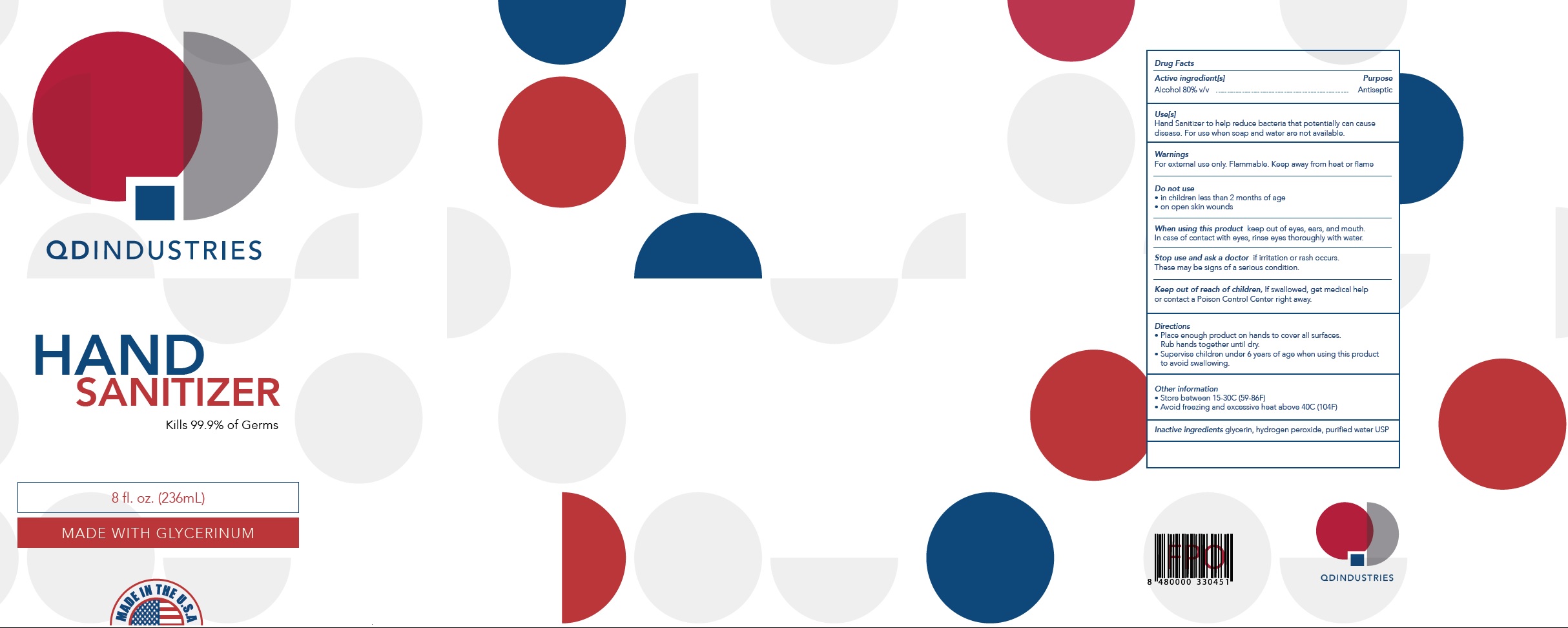 Pill image for qd industries hand sanitizer