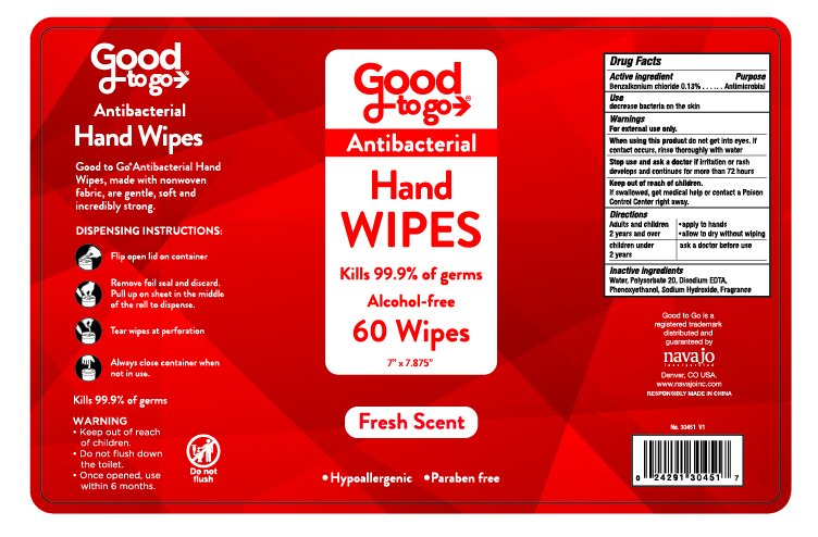 Pill image for Good To Go Antibacterial Wipes