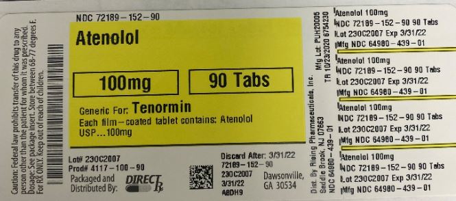 Pill image for Atenolol