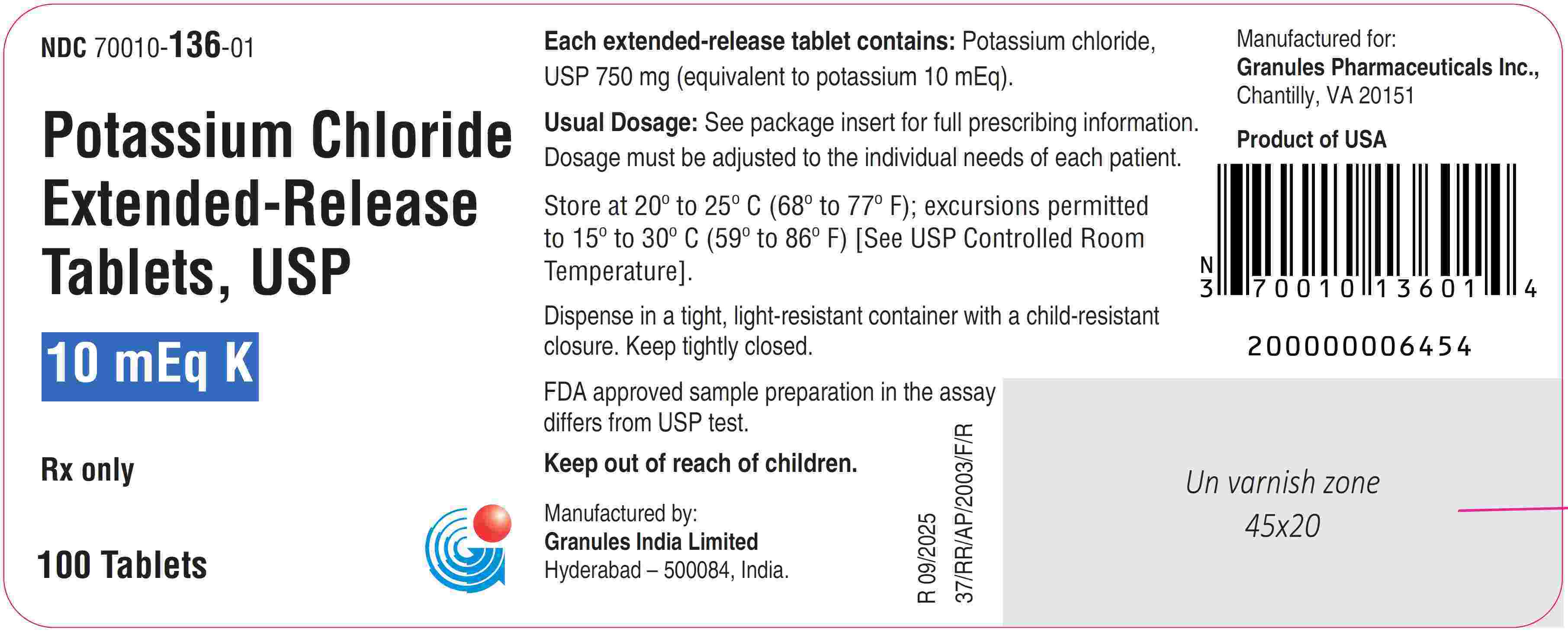 Pill image for Potassium Chloride Extended-release Tablets Usp, 10 Meq And 20 Meq