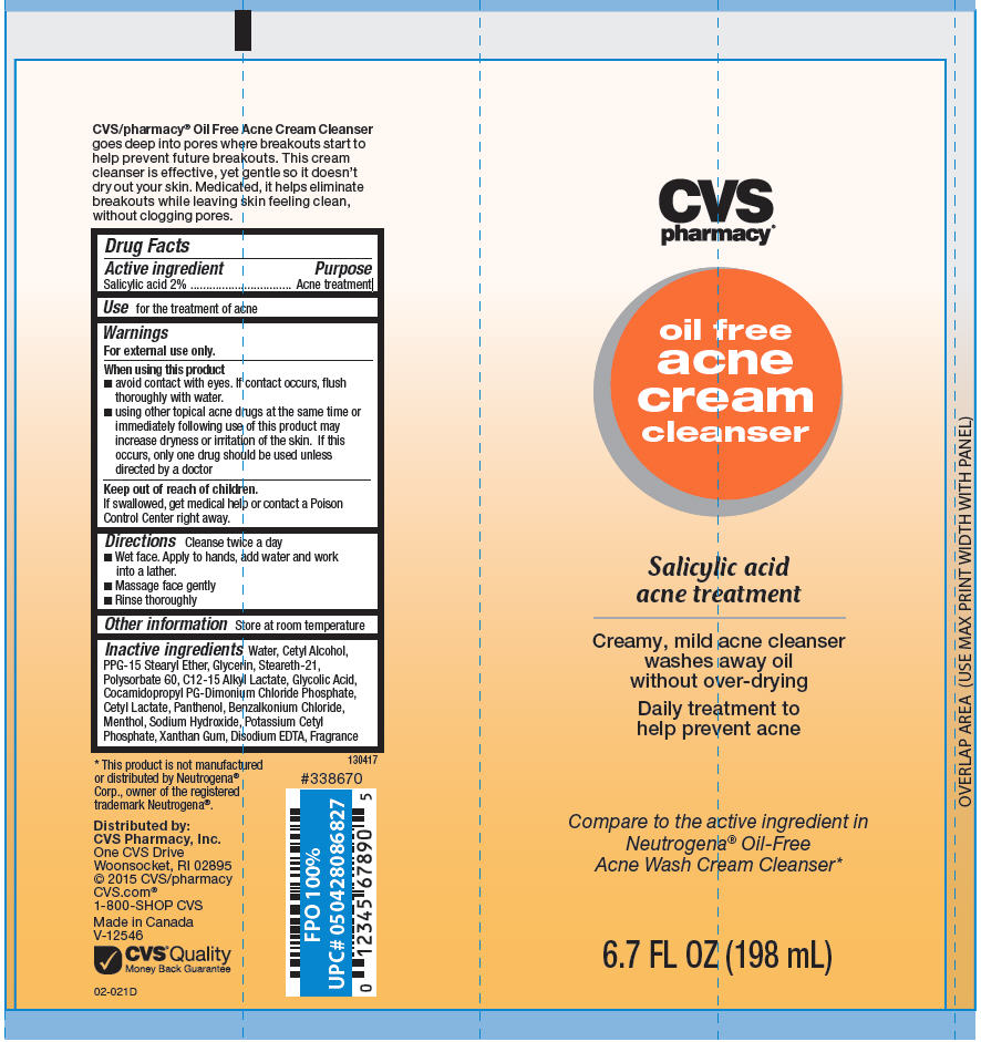 Pill image for Cvs Oil Free Acne Cream Cleanser