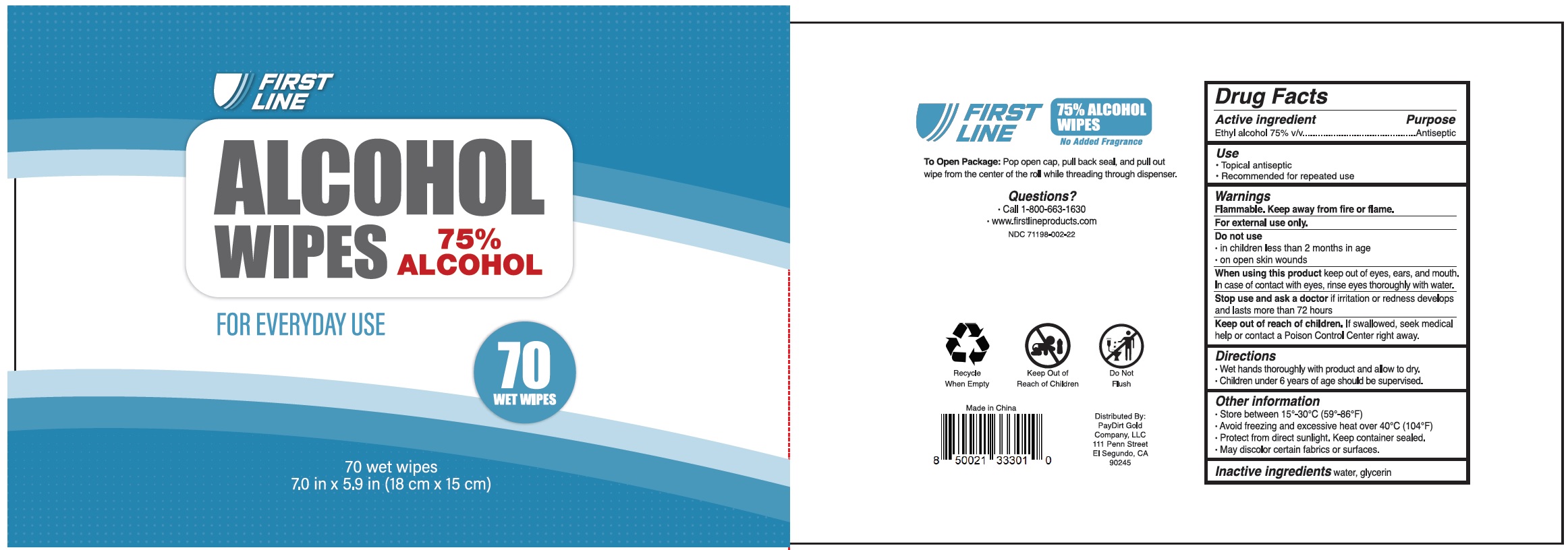 Pill image for First Line Alcohol Wipes