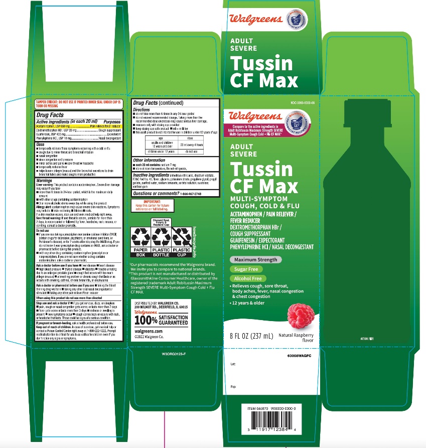 Pill image for Walgreen Adult Severe Multi-symptom Cough Cold+flu Drug Facts