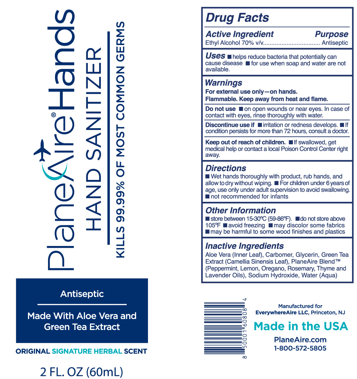 Pill image for Planeairehands Hand Sanitizer Gel Signature Herbal With Aloe And Green Tea