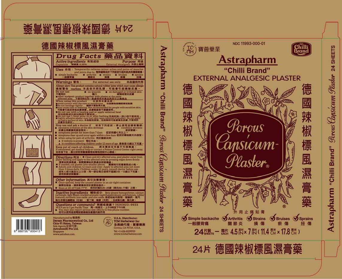Pill image for Astrapharm Chilli Brand External Analgesic Plaster
