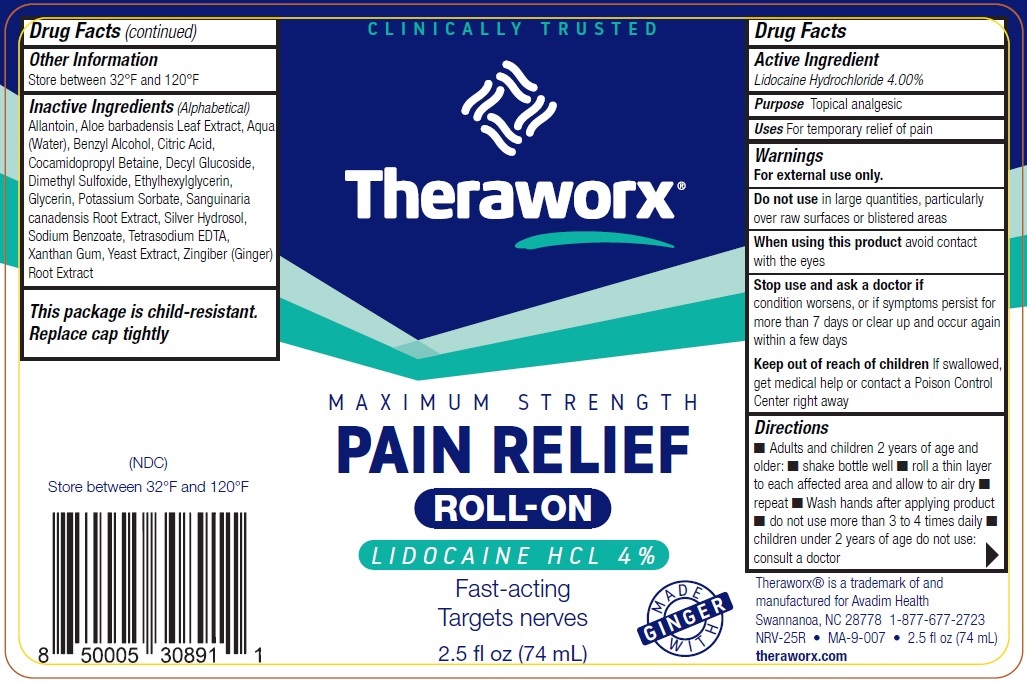 Pill image for Theraworx Pain Relief Roll- On- Lidocaine