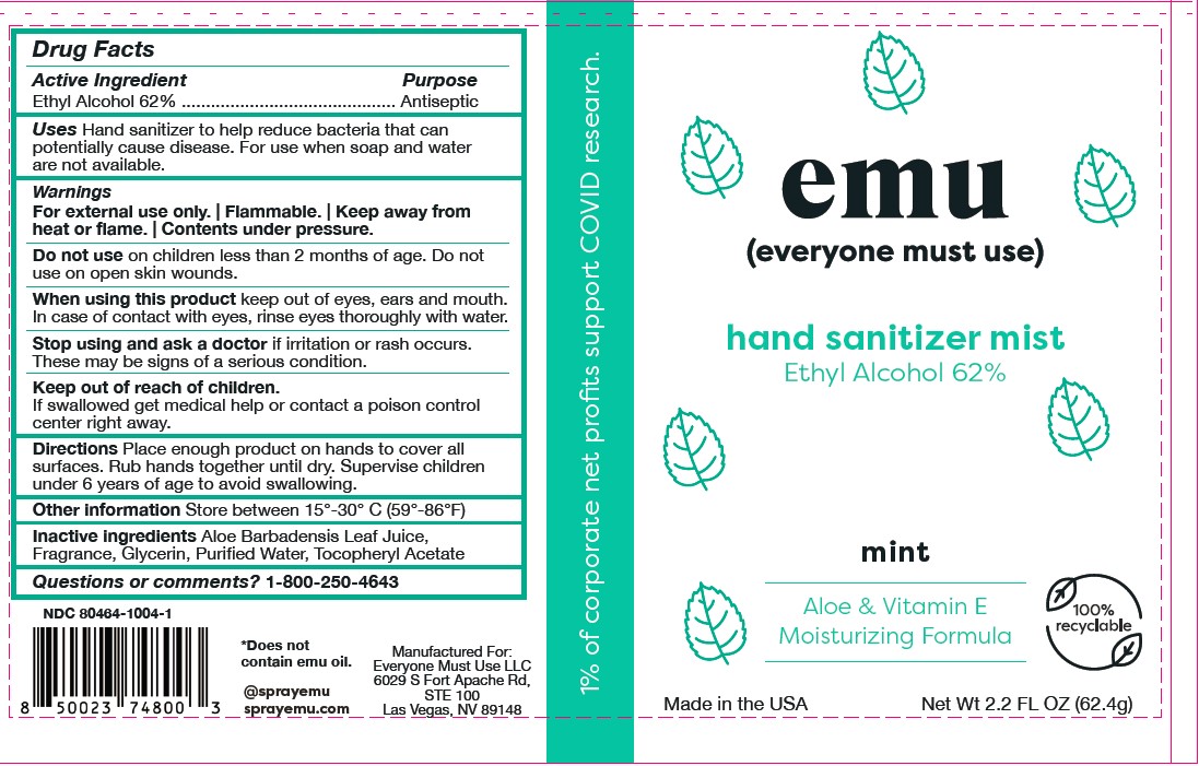 Pill image for Emu Hand Sanitizer Mist Mint