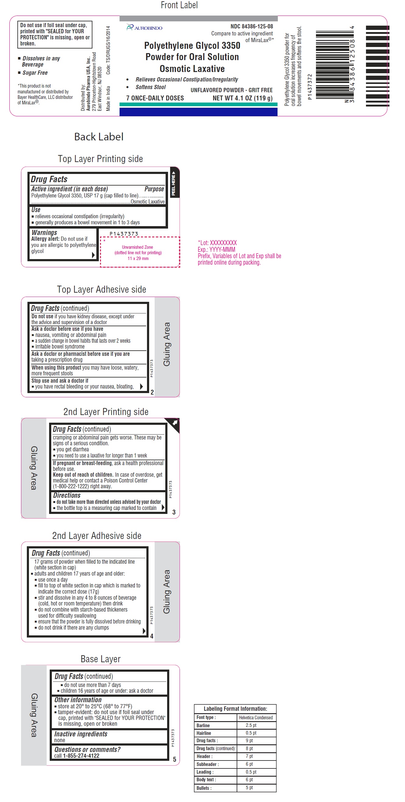 Pill image for Polyethylene Glycol 3350 Powder For Oral Solution