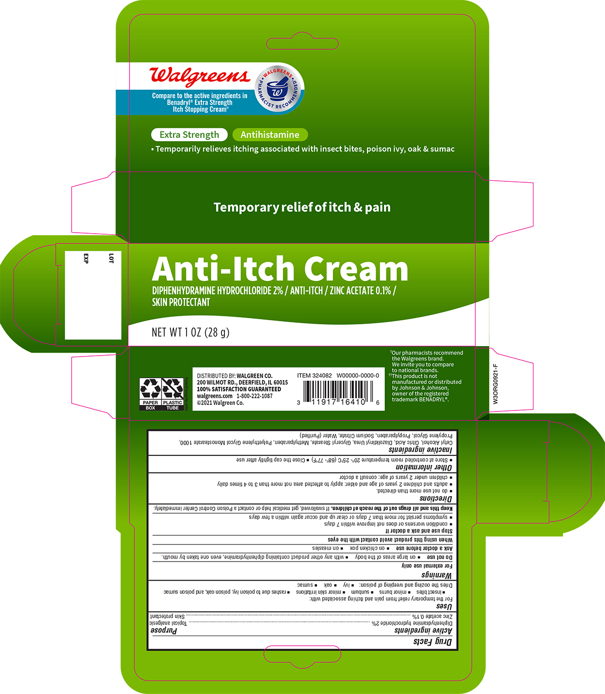 Pill image for Walgreens Anti Itch Cream
