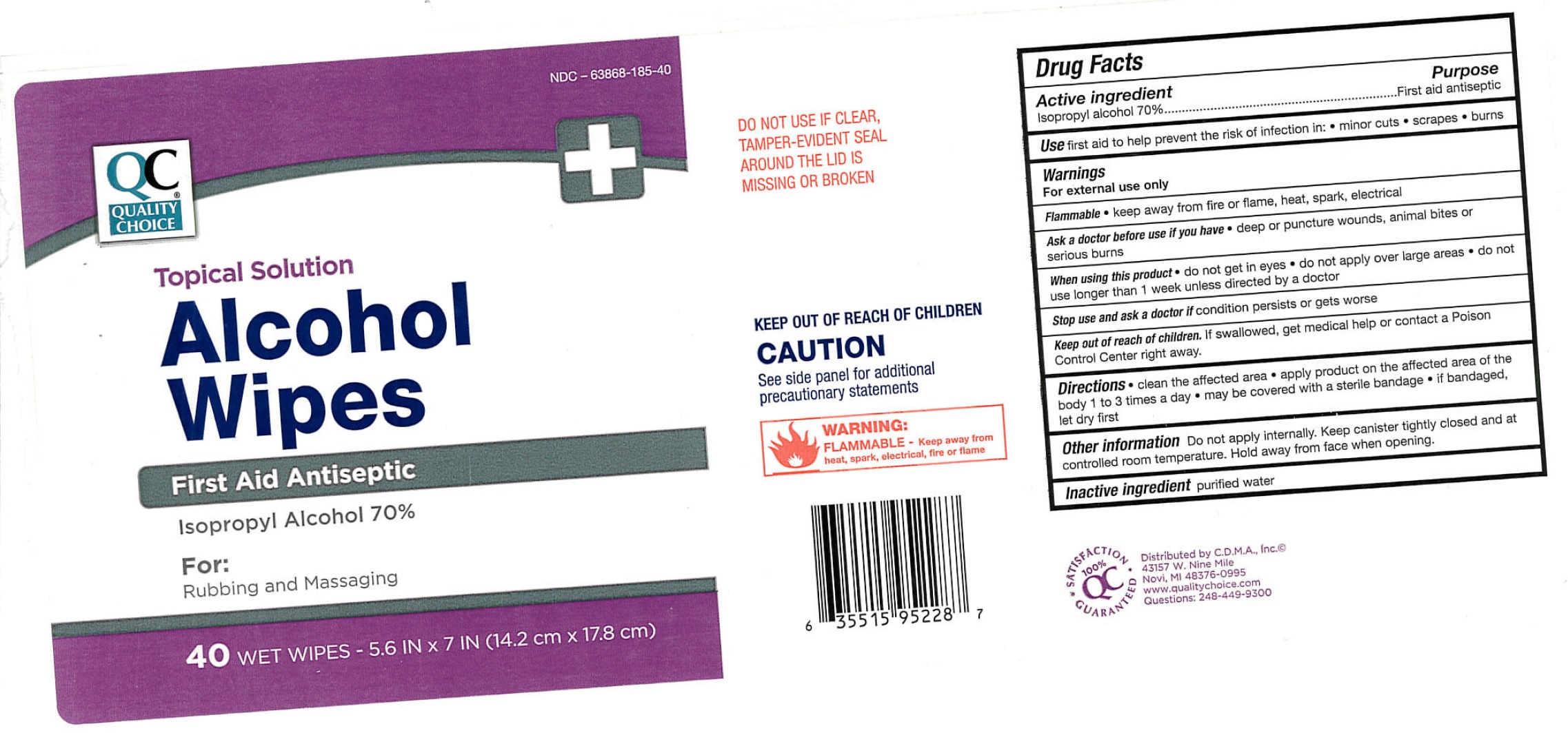 Pill image for Quality Choice 70% Isopropyl Alcohol Wipes