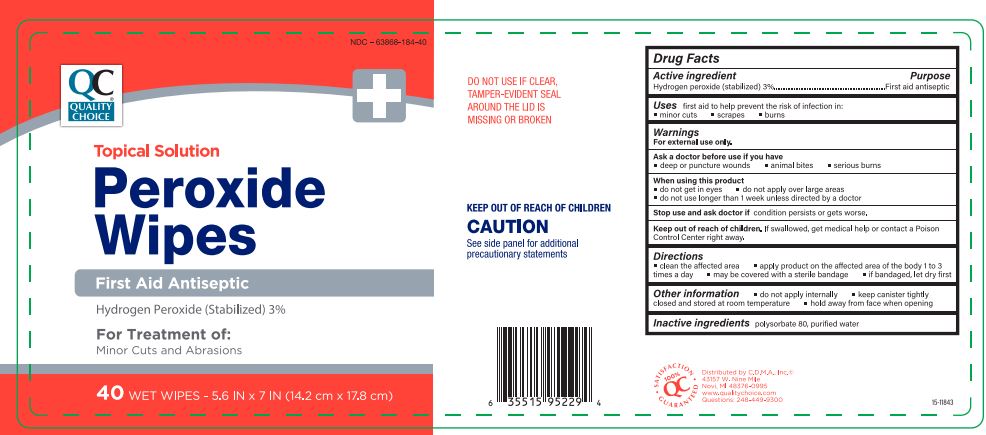 Pill image for Quality Choice 3% Hydrogen Peroxide Wipes