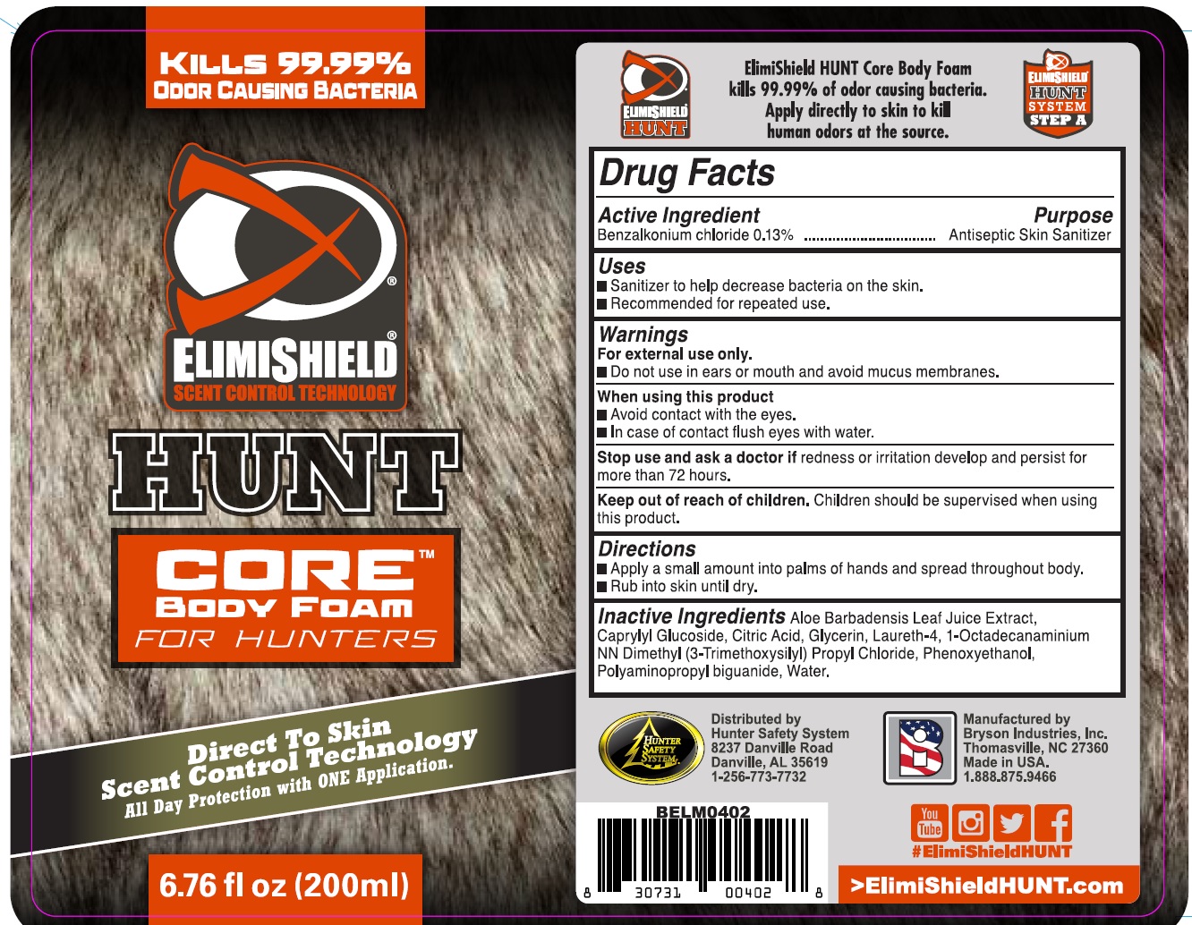 Pill image for ﻿elimishield hunt core body foam for hunters