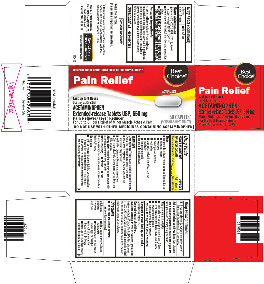 Pill image for Acetaminophen Extended-release Tablets