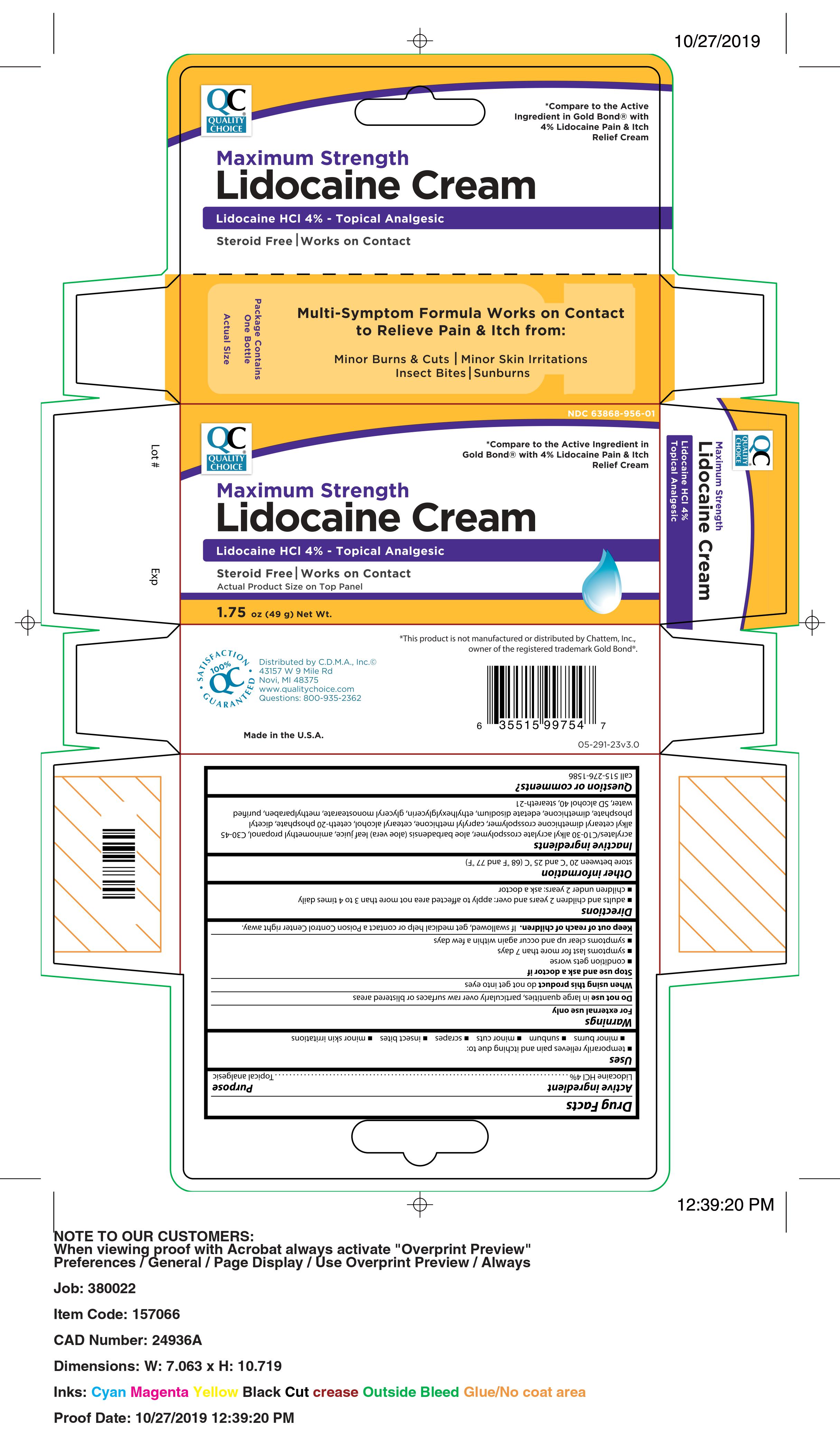 Pill image for Quality Choice Lidocaine Cream