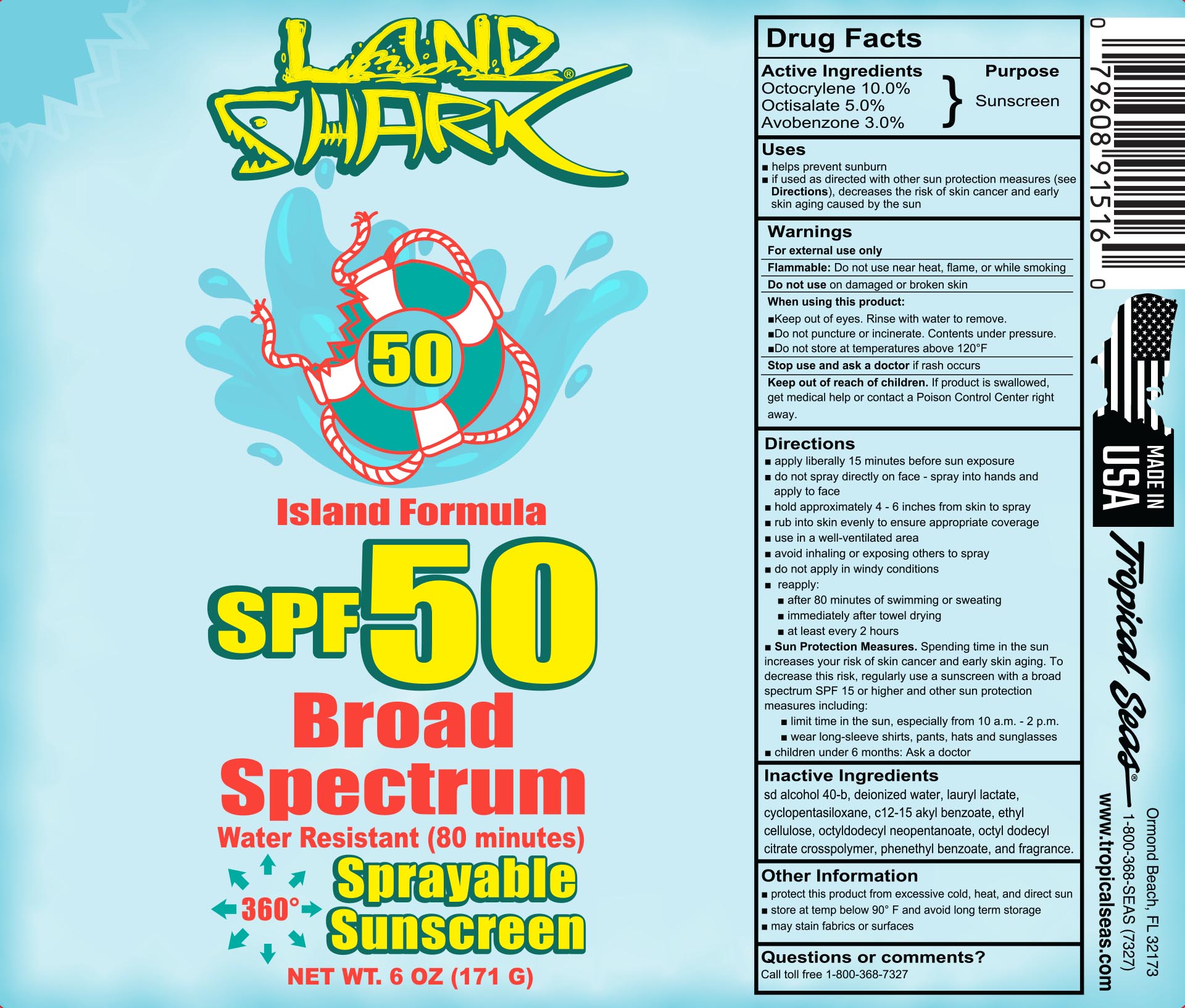 Pill image for Land Shark Spf 50 Spray