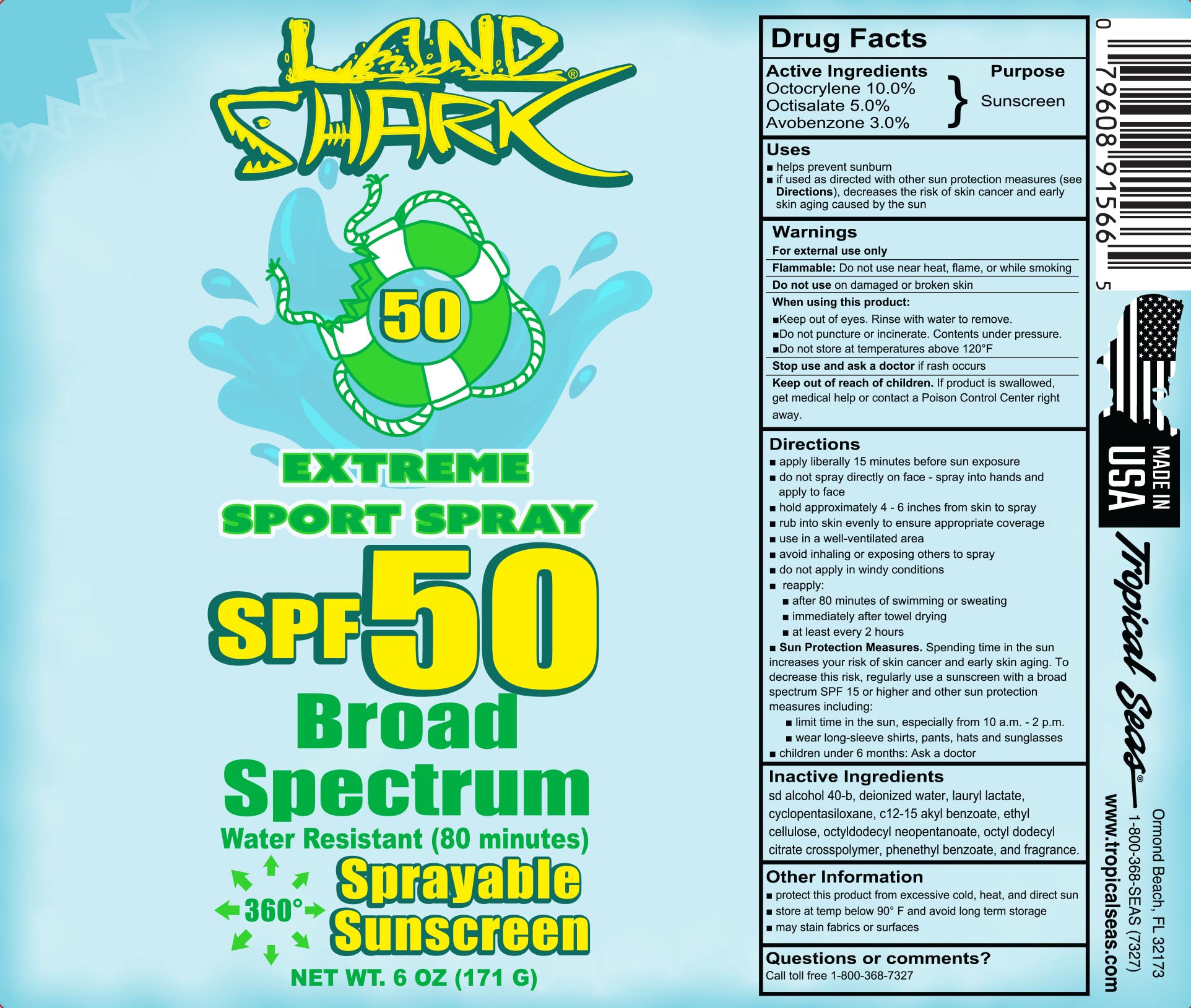 Pill image for Land Shark Spf 50 Sport Spray