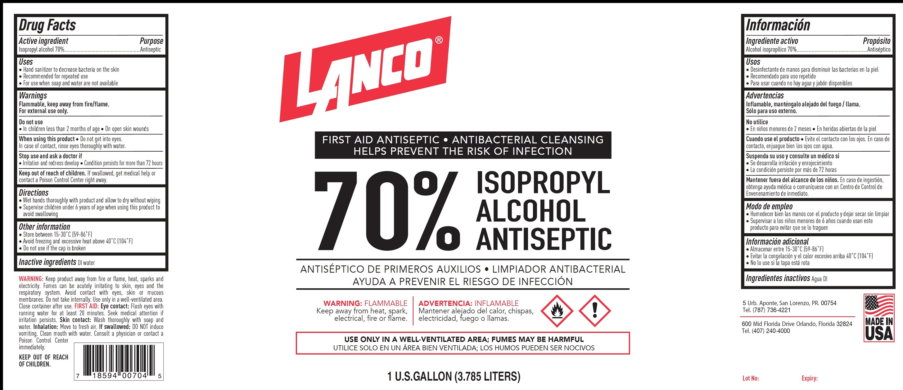 Pill image for Lanco 70% Isopropyl Alcohol Antiseptic