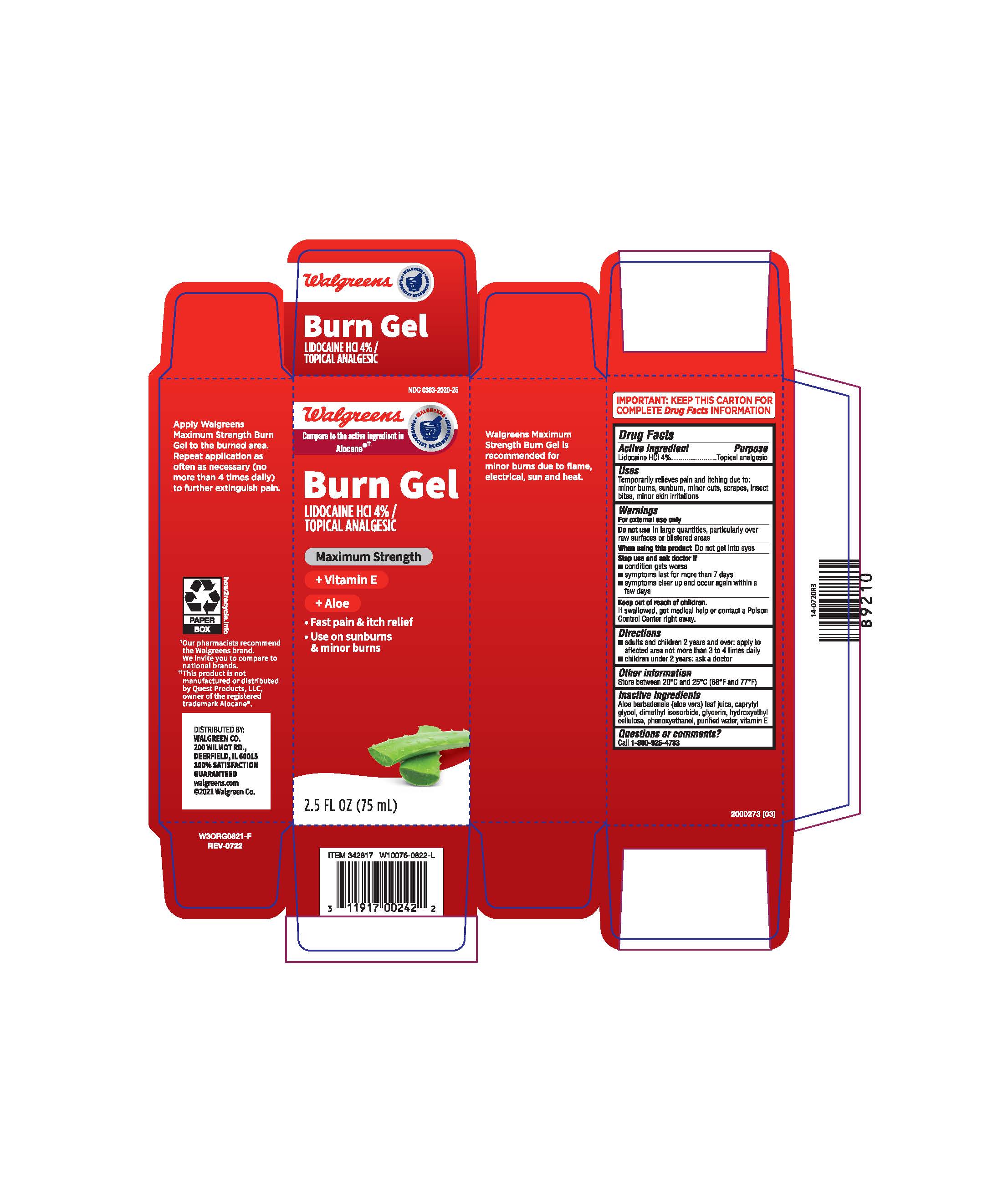 Pill image for Walgreens Burn Gel