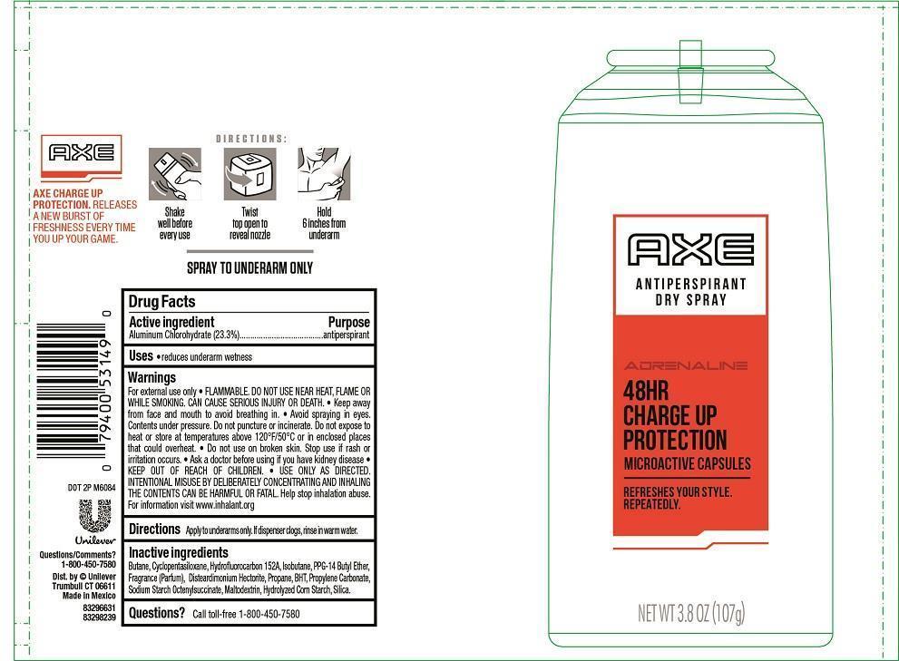 Pill image for axe adrenaline dry spray antiperspirant