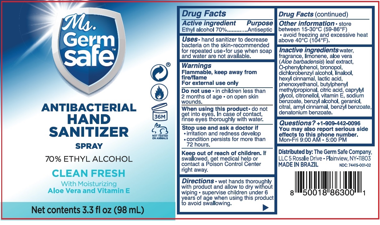 Pill image for Ms. Germ Safe Antibacterial Hand Sanitizer Spray