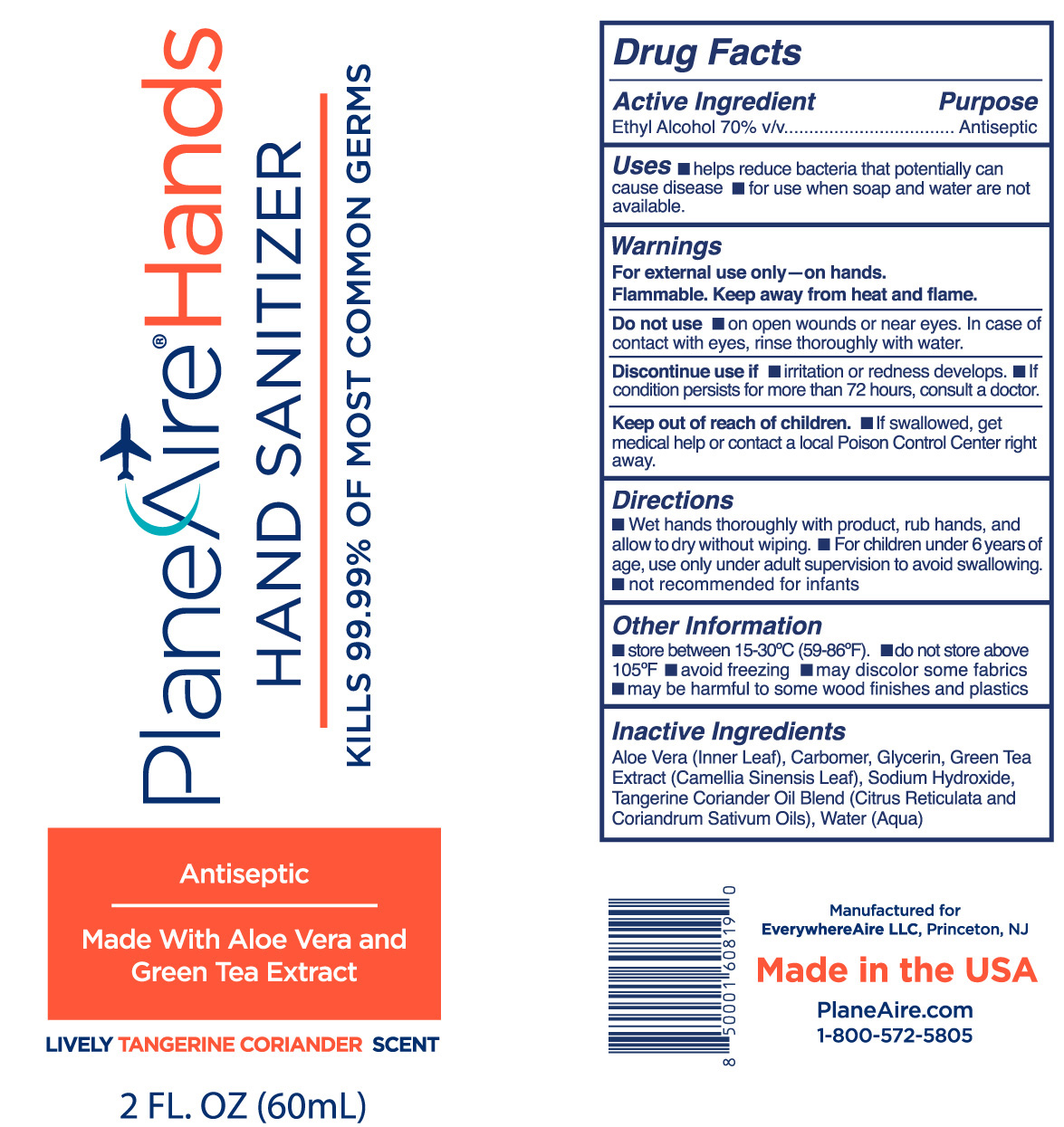 Pill image for Planeaire Hands Gel Tangerine Coriander Hand Sanitizer