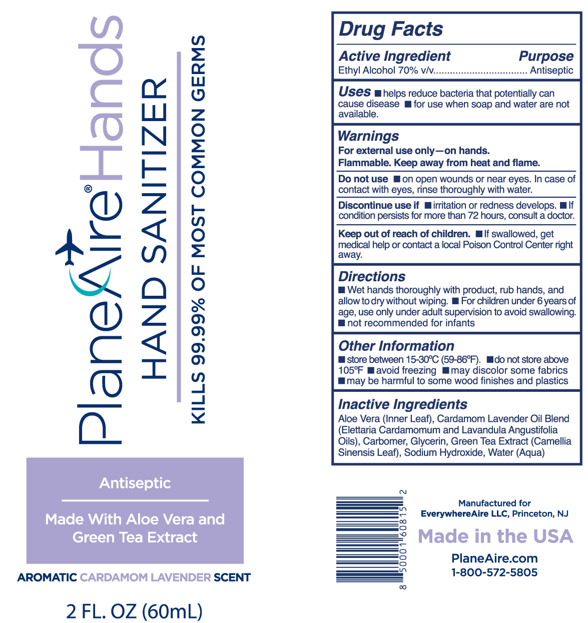 Pill image for Planeaire Hands Gel Cardamom Lavender Hand Sanitizer