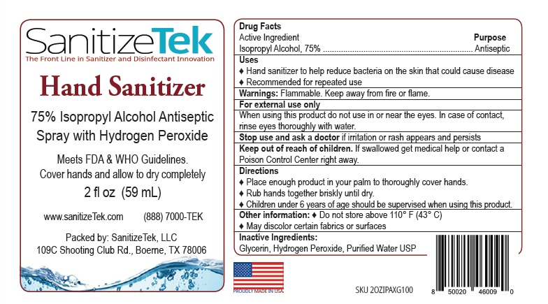 Pill image for Sanitizetek Hand Sanitizer Spray With Hydrogen Peroxide