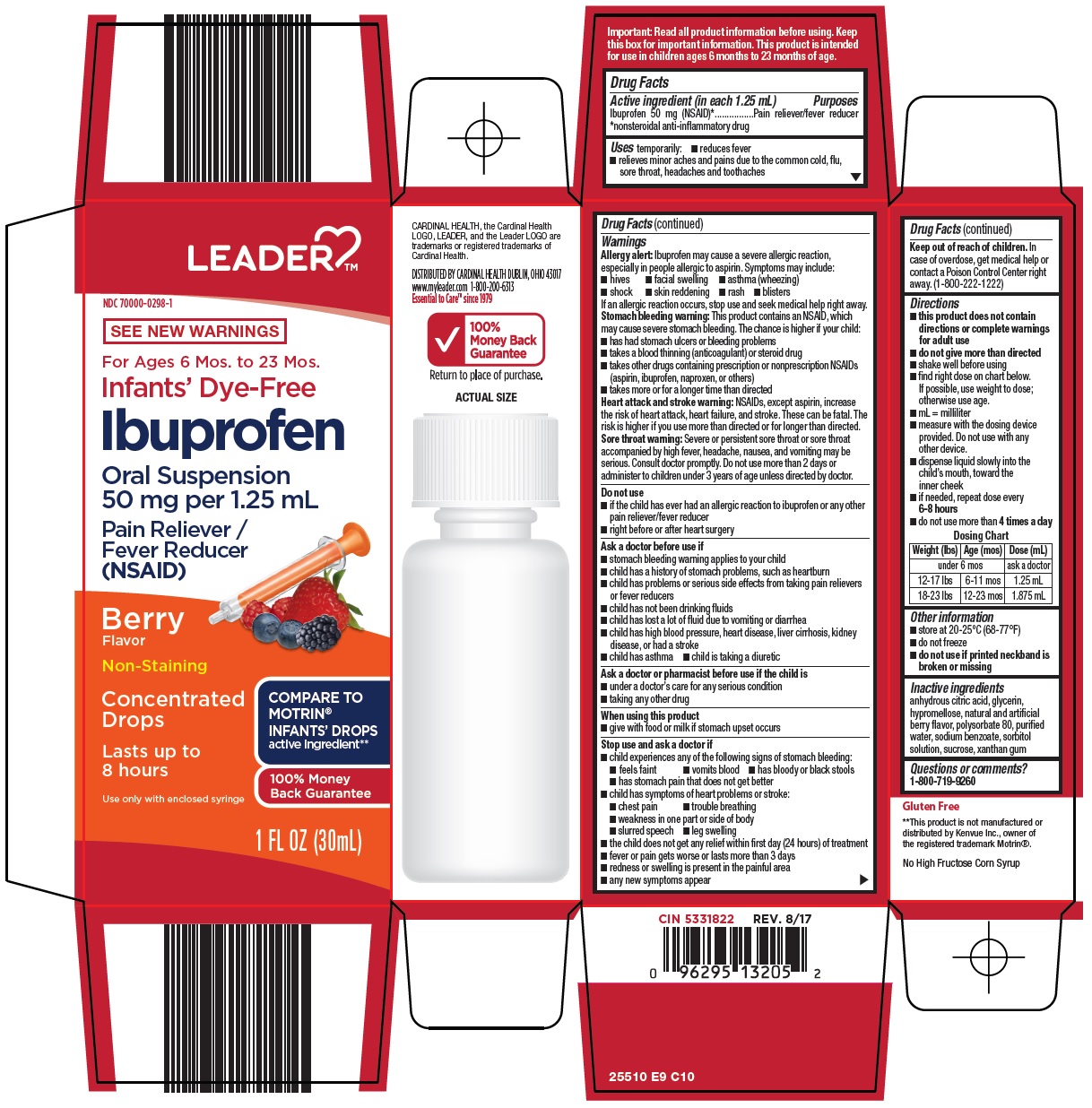 Pill image for Cardinal Health Infants’ Ibuprofen Drug Facts