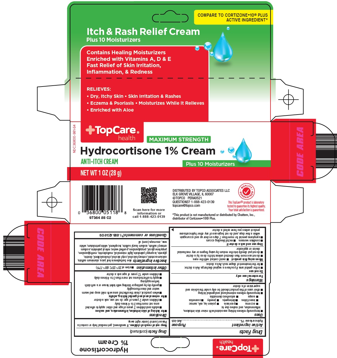Pill image for Topco Associates Llc. Hydrocortisone 1% Cream Drug Facts