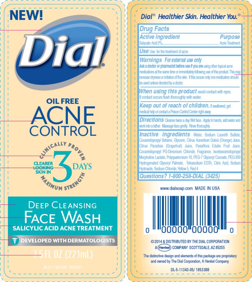 Pill image for dial acne control deep cleansing face wash