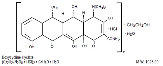 Pill image for doxycycline hyclate tablets, usp