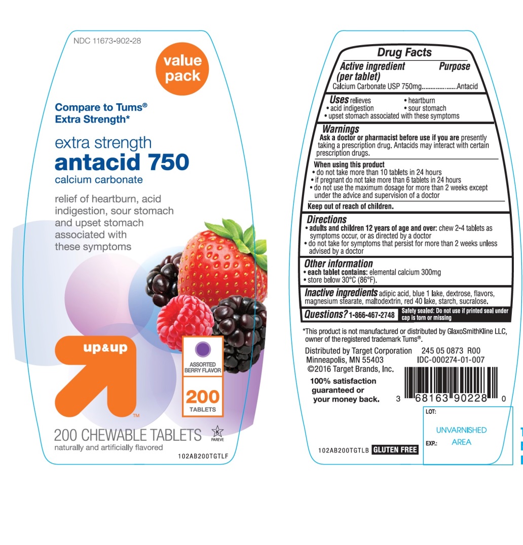 Pill image for Up And Up Extra Strength Antacid 750