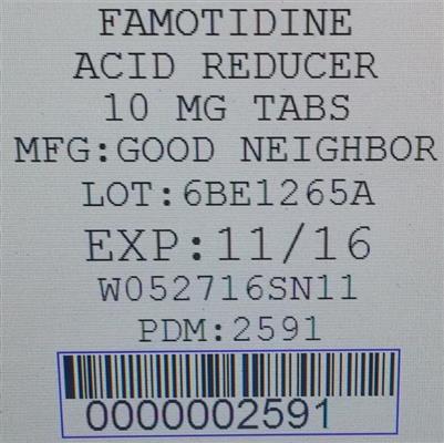 Pill image for Amerisource Bergen Acid Reducer Drug Facts