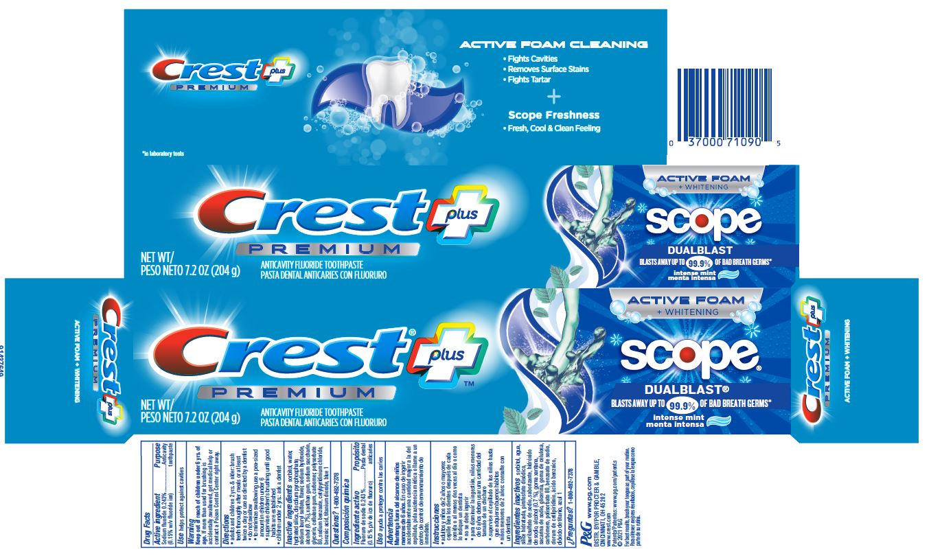 Pill image for Crest Premium Plus Scope Dual Blast Active Foam