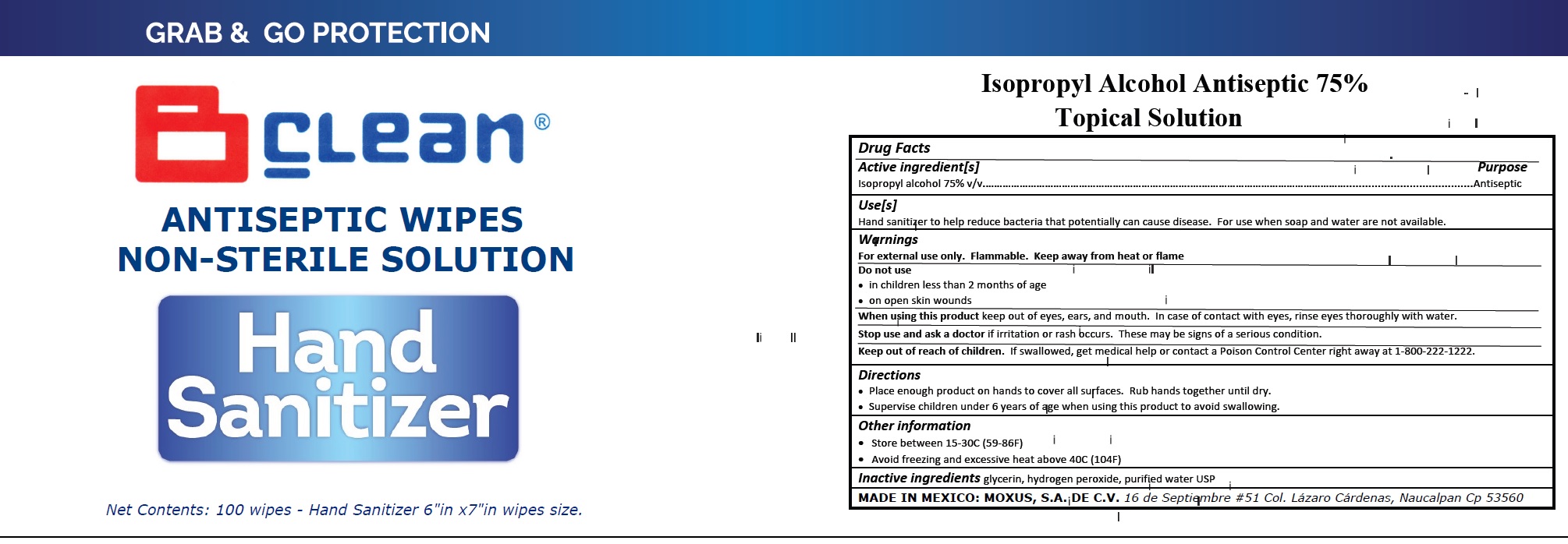 Pill image for Clean Antiseptic Wipes Non Sterile Solution Hand Sanitizer
