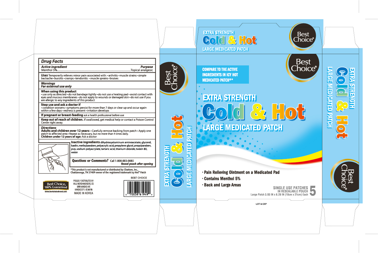 Pill image for Best Choice Cold & Hot Large Medicated Patch