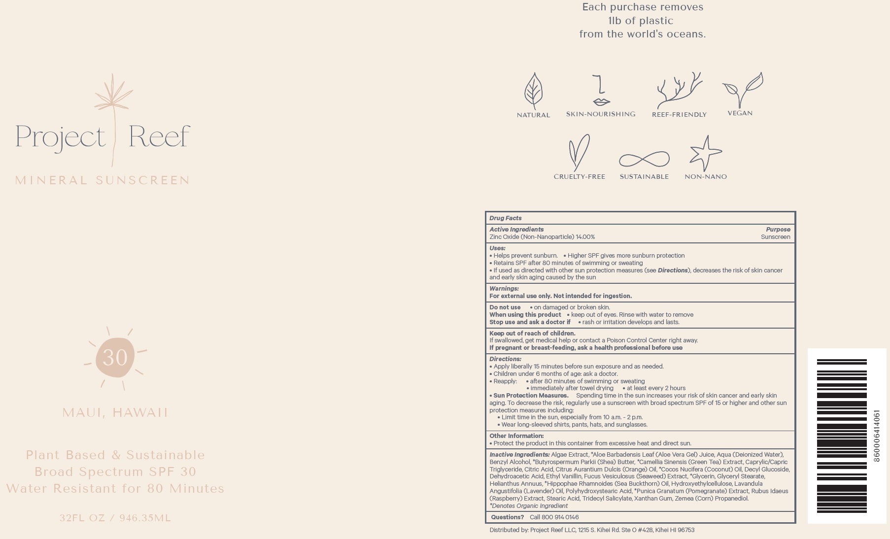 Pill image for Project Reef Mineral Sunscreen Spf-30