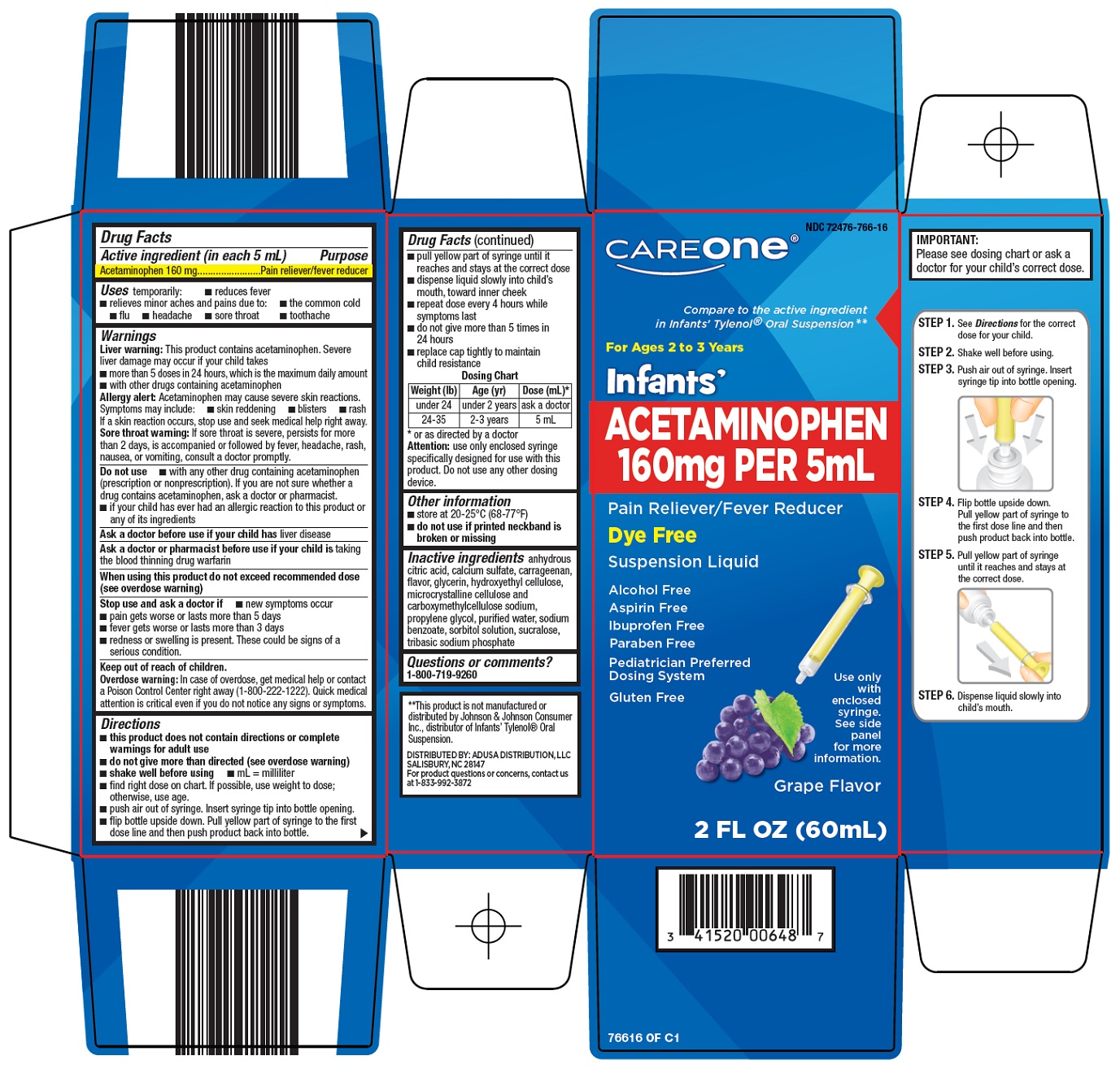 Pill image for Retail Business Services, Llc. Infants’ Acetaminophen 160mg Per 5ml Drug Facts